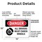 Signmission All Drivers Must Chock Wheels Danger Sign, Plastic, 14in W x 10in L, 2PK OS-2PACK-DS-P-1014-L-1025 - alternate 2